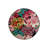 Multicolored Mixed Floral Patterned Round Woven Base Modern Decorative Carpet-508248198