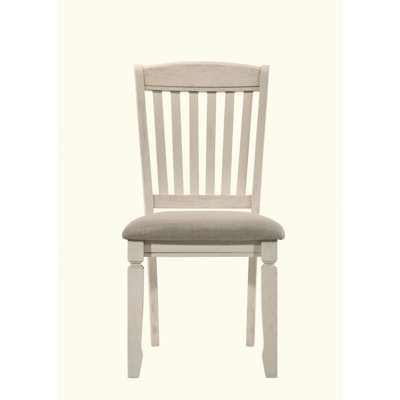 Chaise d'appoint Fedele en tissu brun clair et finition crème (ensemble de 2)