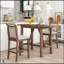 Ensemble de salle à manger 3 pièces à hauteur de comptoir avec table à abattants et chaises rembourrées pour espaces compacts-730238558-730238545
