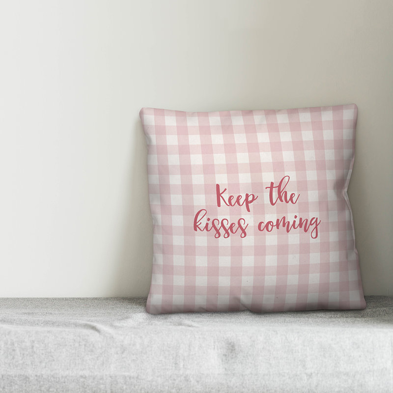 Coussin Jaxx Keep The Kisses Coming, Coussin décoratif, Rose