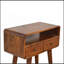 Mini console en bois massif de style nordique, 2 tiroirs, 1 fente ouverte