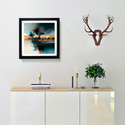Landscape Gestural Art - Framed Print