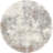 Round  Abstract Machine Made 8' Polypropylene Area Rug in Gray/Ivory/Brown-880028690