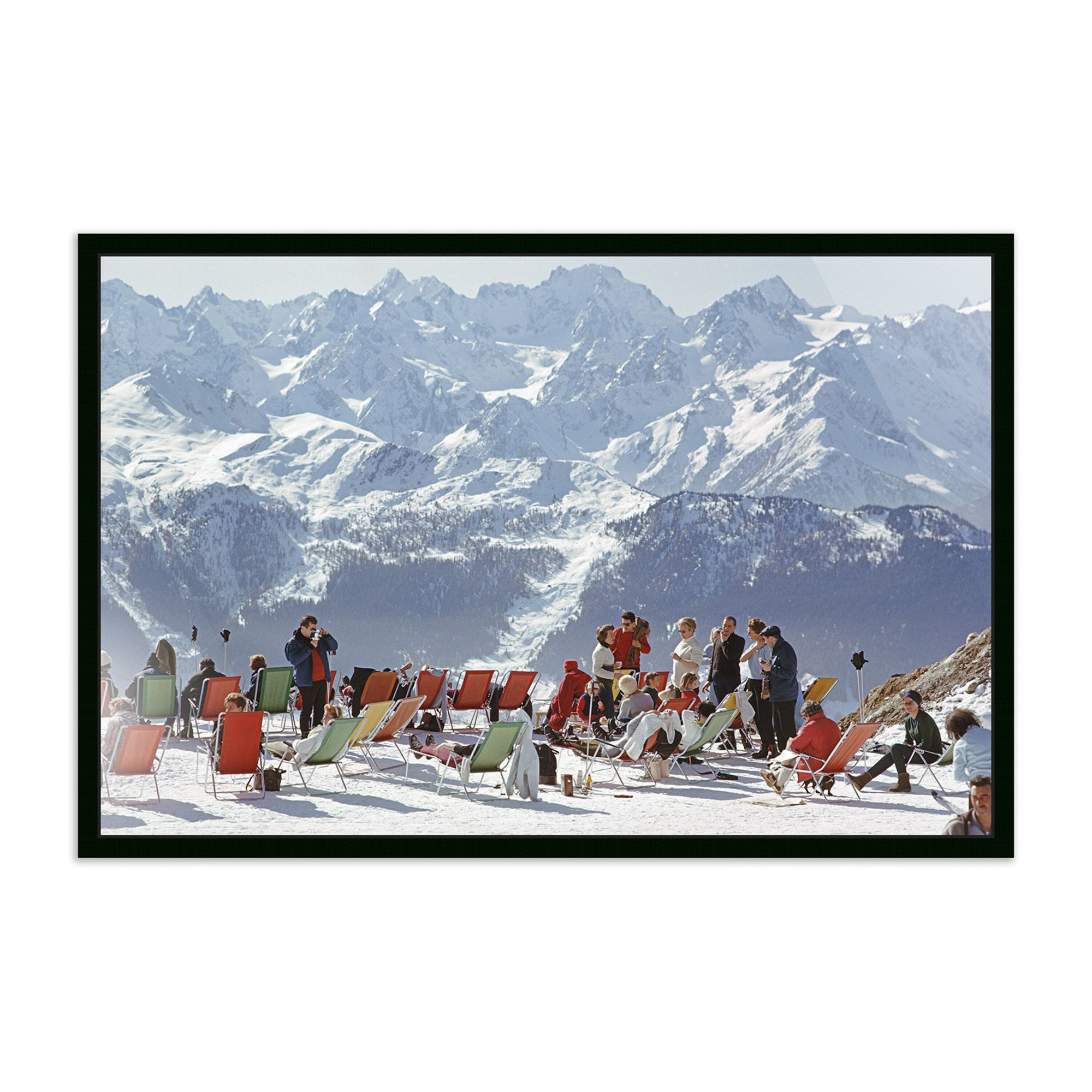 Lounging In Verbier by Getty Gallery, 24" H x 36" W x 2" D, Black
