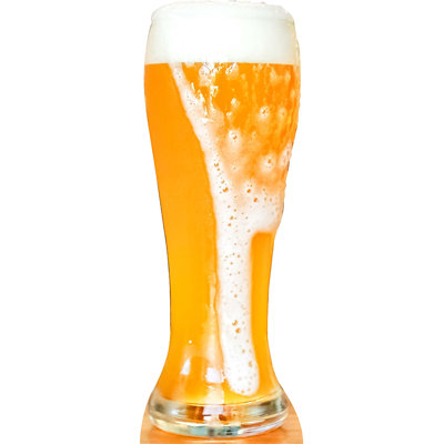 Accroche en carton en verre bière