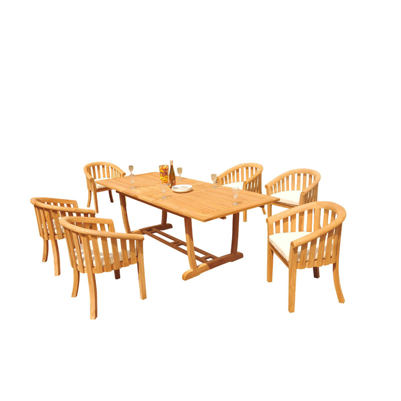 Ensemble de salle à manger rectangulaire pour 105 personnes Cimberly, 6