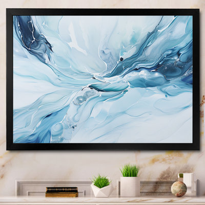 «White and Blue Glacier Charm», impression sur toile abstraite
