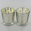 2 Piece Metal Tabletop Votive Holder Set