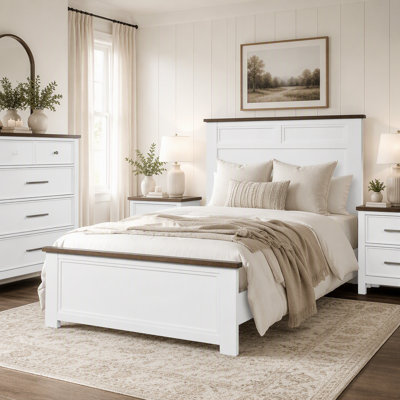 Modern Farmhouse Pinewood 1pc Bed