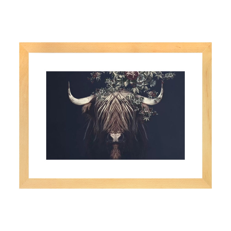 «Highlander II» par Wouter Rikken - impression d'art graphique, Blanc, H 16 po x l 24 po x P 1 po, Papier bois naturel