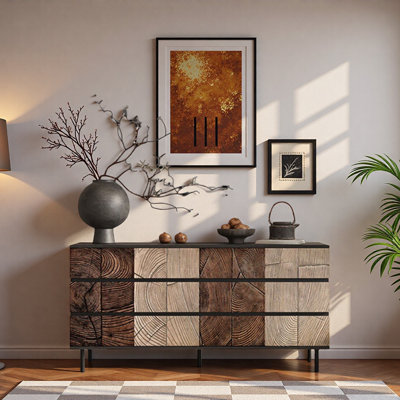 Buffet rétro sculpté