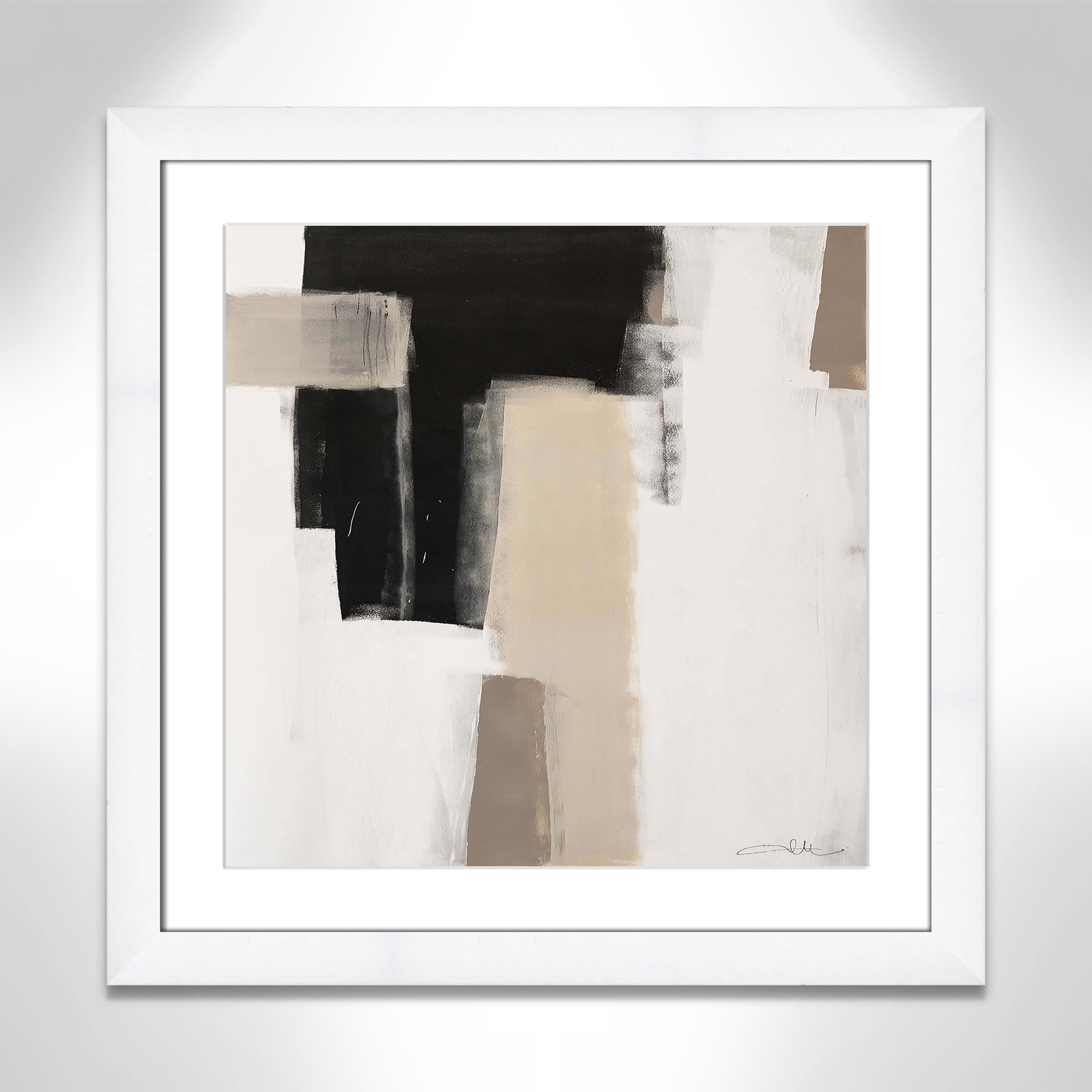 Earth Scapes I-A Print by Casa Fine Arts, White Cube Framed, 25" H x 25" W x 1.25" D