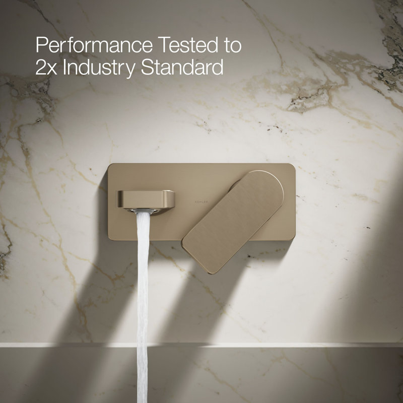 Parallel Wall-Mount Single-Handle Bathroom Sink Faucet, Vibrant Brushed Bronze