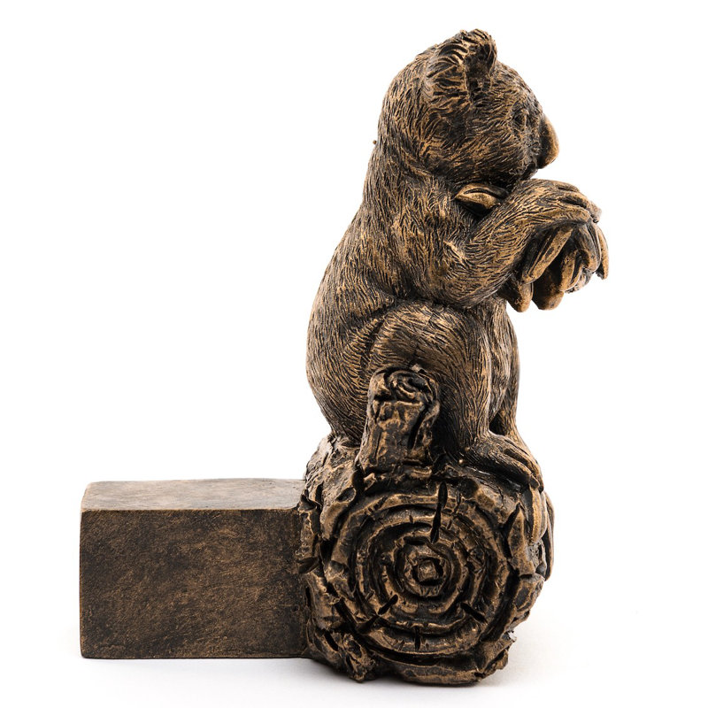 Pieds de jardinière Koala couleur bronze dans une boîte cadeau