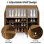 47" Japandi Walnut Shoe Cabinet Adjustable Shelves up to 24 Pairs with 3 Slatted Doors 