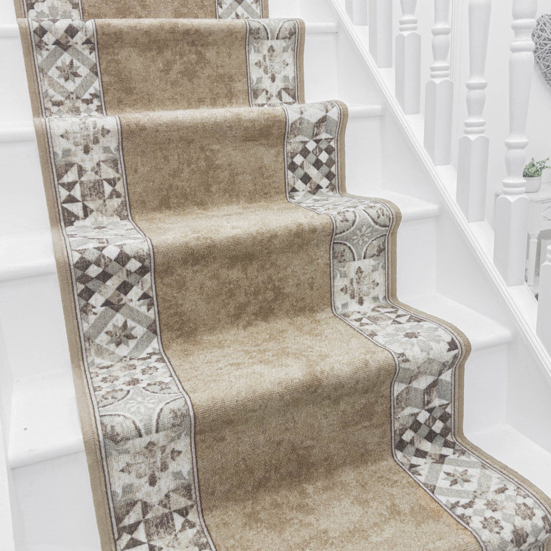 Murcia Light Brown Stair Runner – Hardwearing, Non-Slip & Durable Carpet for Stairs & Staircases, Multiple Lengths