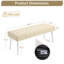 Banc rembourré moderne en similicuir de 44,5 po de largeur avec pieds en métal-982496753