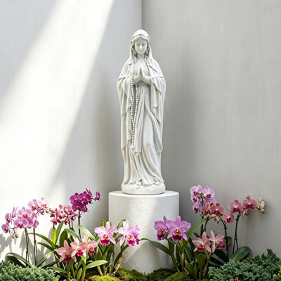 Statue de jardin vierge 29,9 pouces, sculpture de magnésie résistante aux intempéries, décoration de jardin pour jardin