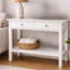 90 cm W Solid Wood Top Console Table