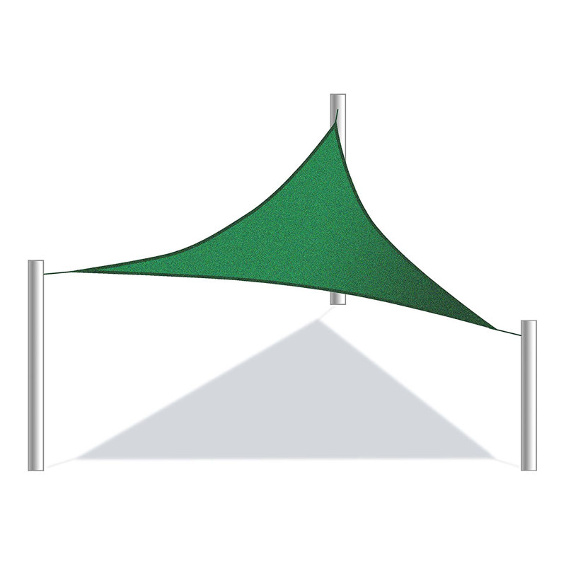 Voile d’ombrage triangulaire 16', Vert