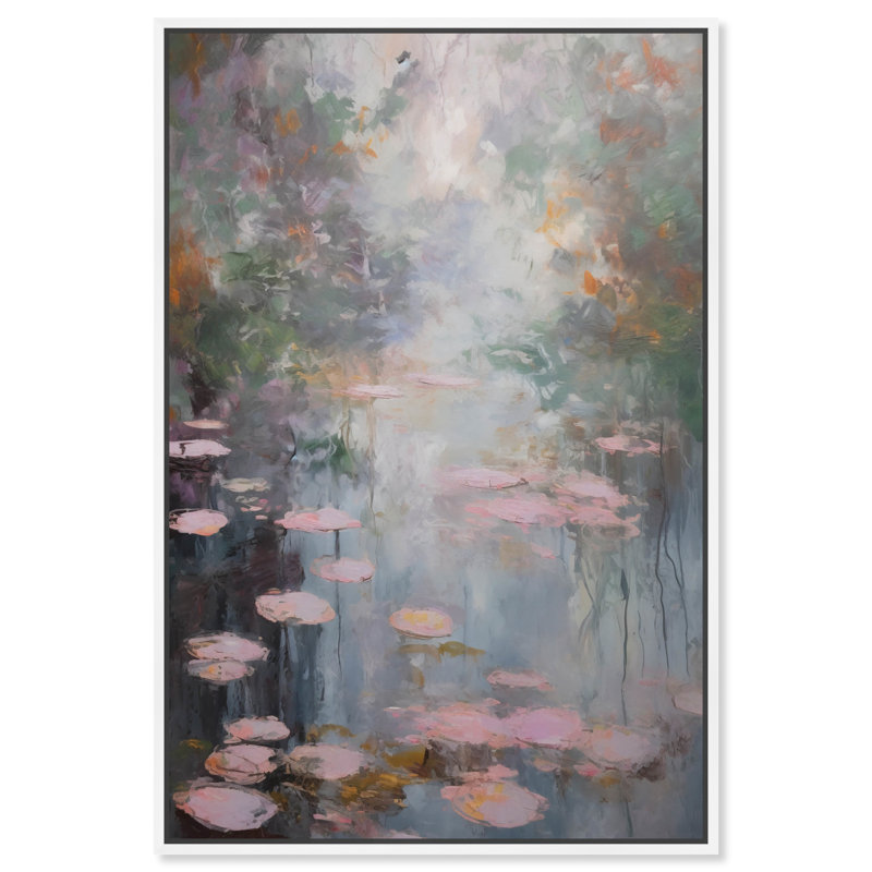 Vincent Van Gogh Inspired Pink Lilypads Canvas Print