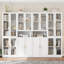 Glass Door Storage Bookcase with Adjustable Shelves, 71 Inches High, MDF
