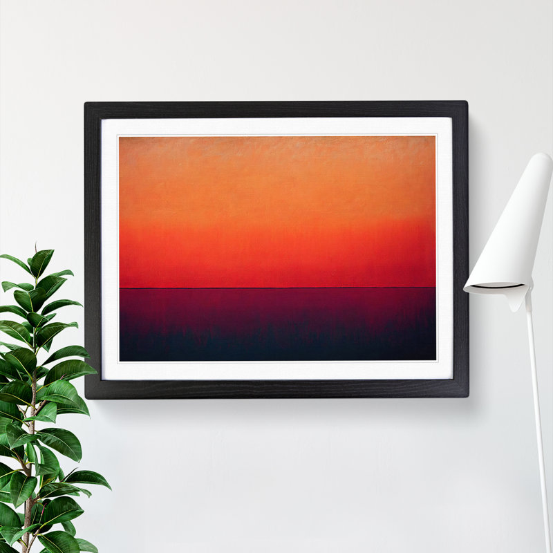 Single Picture Frame Painting, Black Framed, 46cm H x 64cm W