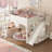 Twin Loft Bed with Storage Shelves and Wardrobe, Solid Wood Loft Beds with Detachable Slide and Ladders, No Spring Box Needed,Beige-2023270913-2023270915
