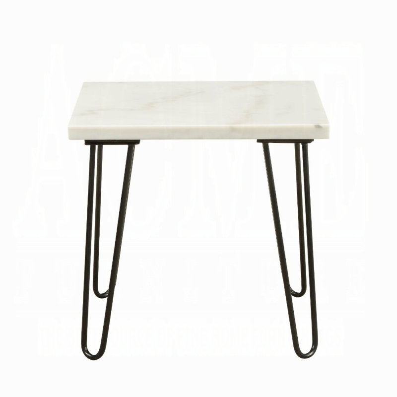 Table de bout en marbre blanc Modern Elegance