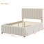 Lit plateforme tapissier avec lit gigogne et 3 tiroirs Eamon-125986674