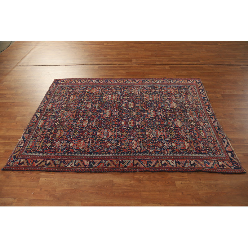 Pre-1900 Antique Vegetable Dye Traditional Rug 4x6