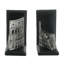 Serre-livres Colosseum - ensemble de 2 - 4,5 po x 3,5 po x 6,5 po - noir, argent
