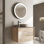 Lavabo de salle de bain vasque circulaire en résine / surface solide 16 po Lucena Bath