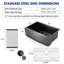 33'' L Farmhouse / Apron Single Bowl Stainless Steel Kitchen Sink With Sink Grid, Cutting Board And Dish-drying Rack