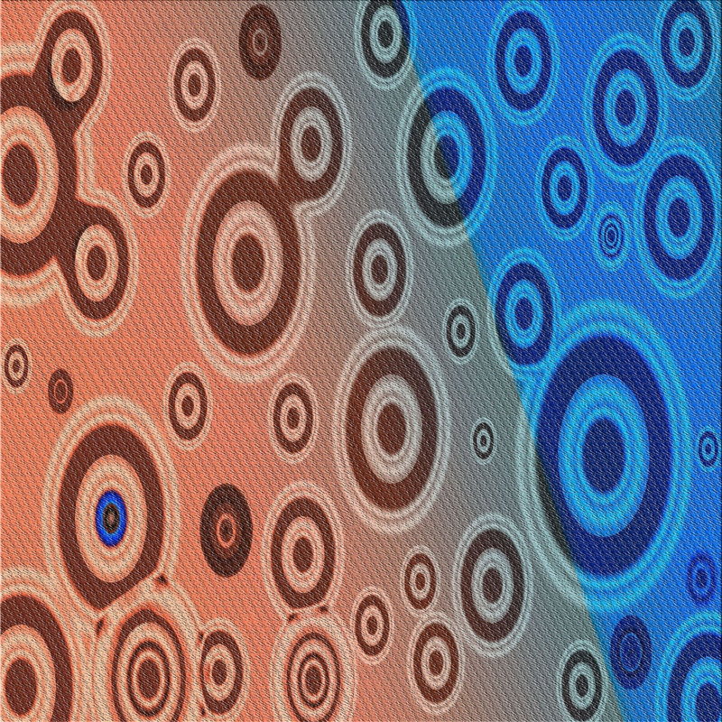 Abstract Indoor Rug, Square 5'