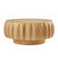 Round Solid Wood Carved Coffee Table With Elegant Sculptural Design-2039205980