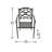 Outdoor Stacking Dining Armchair with Cushions