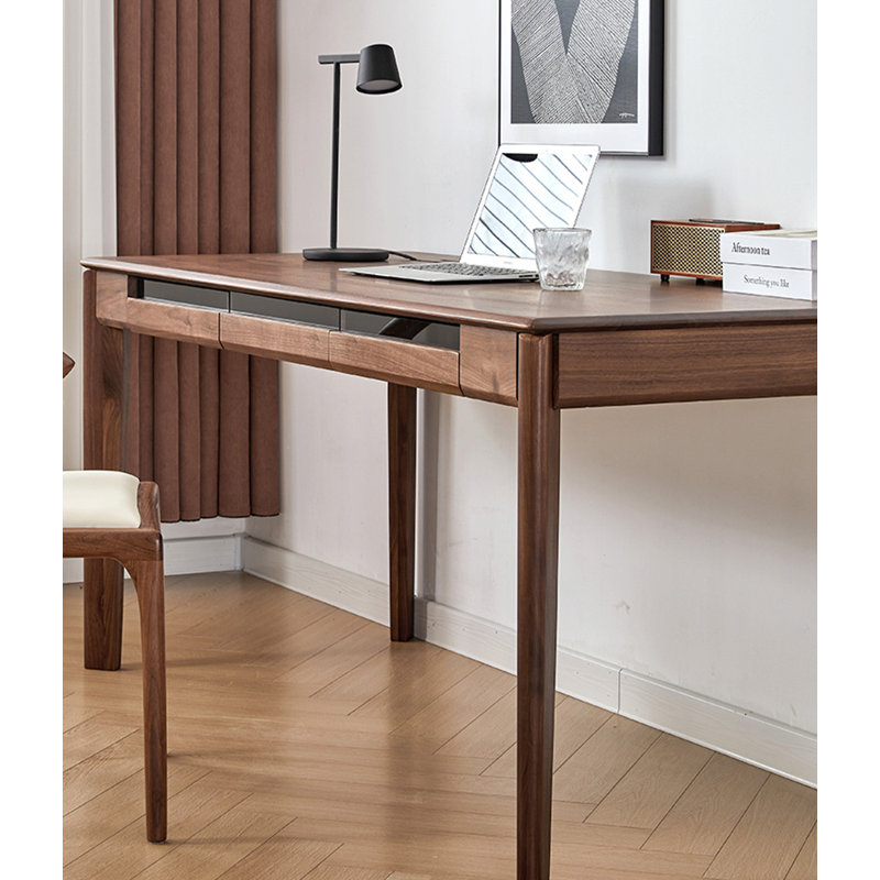 Brown Rectangular Solid Wood desks