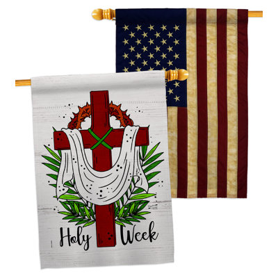 Double Sided 40'' H x 28'' W Polyester House Flag