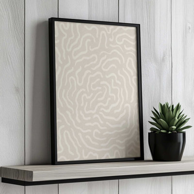Neutral Organic Maze By Garima Dhawan Canvas Art Print