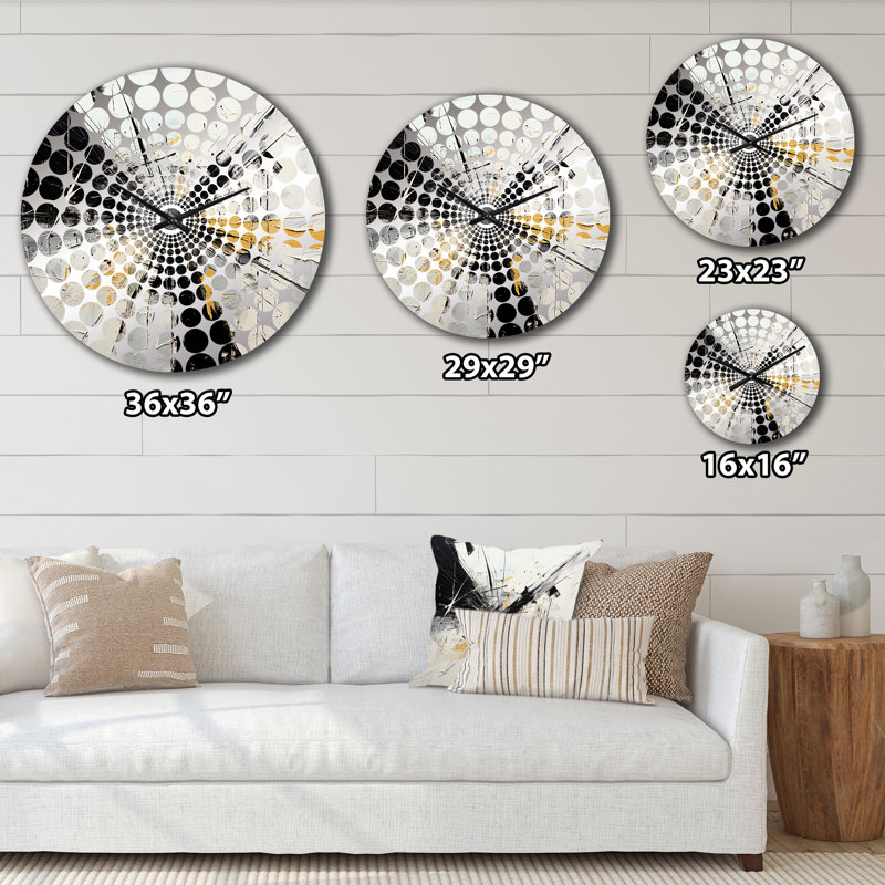 Arbnor - Horloge murale peinture abstraite, Petit