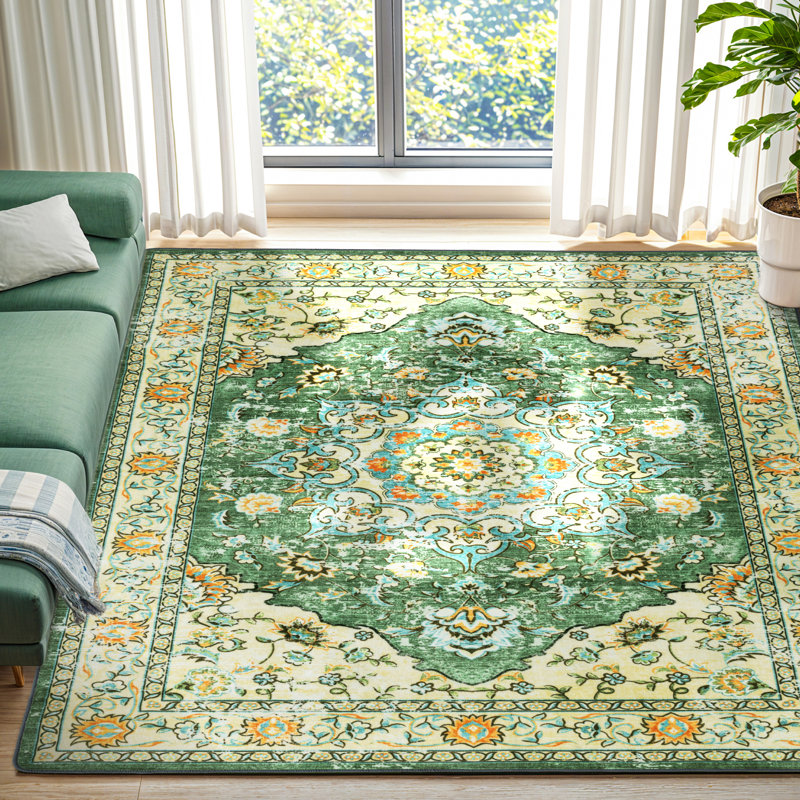 Oriental Non-Slip Area Rug, Rectangle 2' x 3'