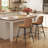Borna 17.7''W x 15.7''D Mid-Century Faux Leather Bar Stools/ Counter Stools with Steel Frame & Footrest-526089320-526139418