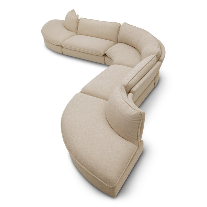 Modular Sofa Cresson Daley Sand - Inner Corner, 29.13" H x 55.91" W x 55.91" D