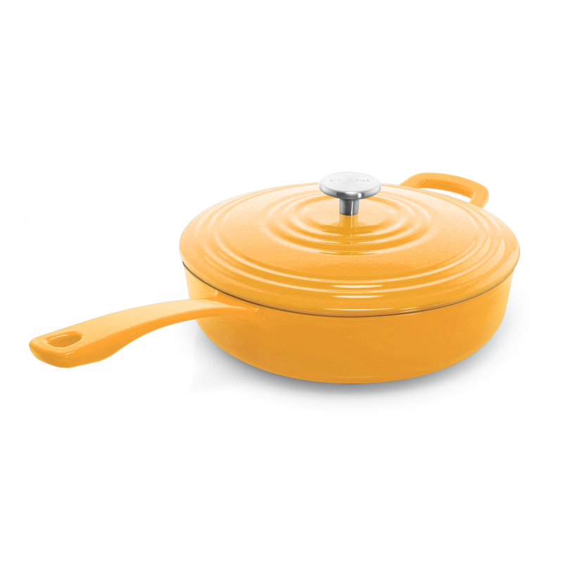 Chantal 10 po Ensemble de poêles en fonte avec couvercle, Marigold