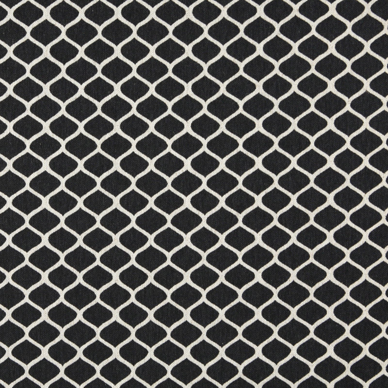 Tissu de lin géométrique, Noir 3