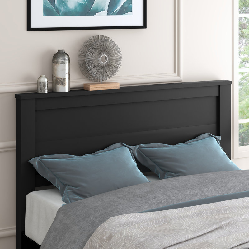 Tevrat Panel Headboard, Full/Queen, Black Oak