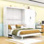 Grand lit escamotable en bois avec tablettes-1420876880
