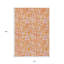 Tapis extérieur lavable abstrait 10 pi x 14 pi orange et rose