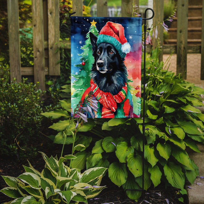 Polyester double face Noël, H 15,5 po x l 11,25 po